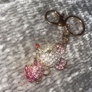 Mouse keychain with bling